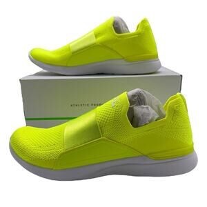 NWB APL TechLoom Bliss Knit Running Shoe Sneaker Bright Yellow Slip On Mens 11.5